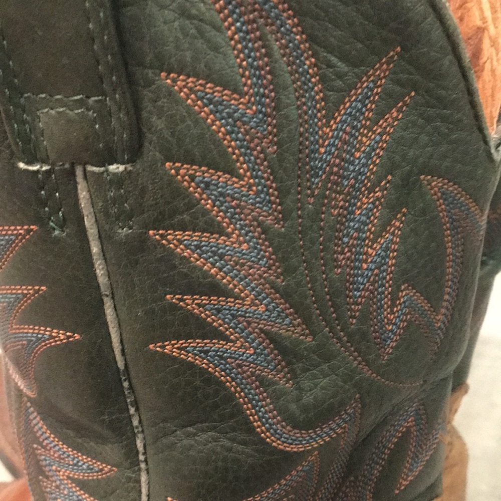 Ariat Western Boots Mens 12 Brown Black Embroidered Style 34928 Cowboy Rodeo - Picture 2 of 13